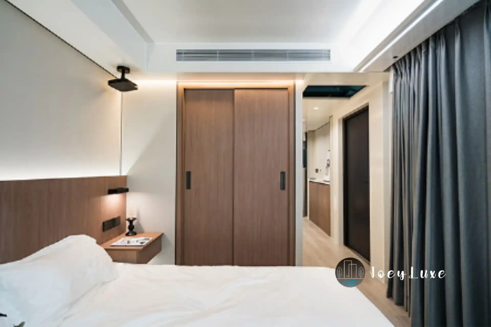 The Juniper capsule house bedroom interior by Joey Luxe