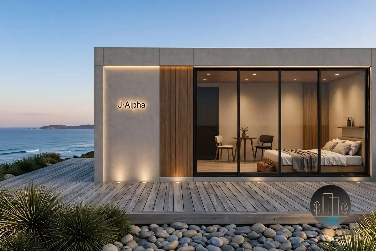 Joey Luxe J-Alpha luxury tiny house configured for Airbnb short-stay hosting in Australia