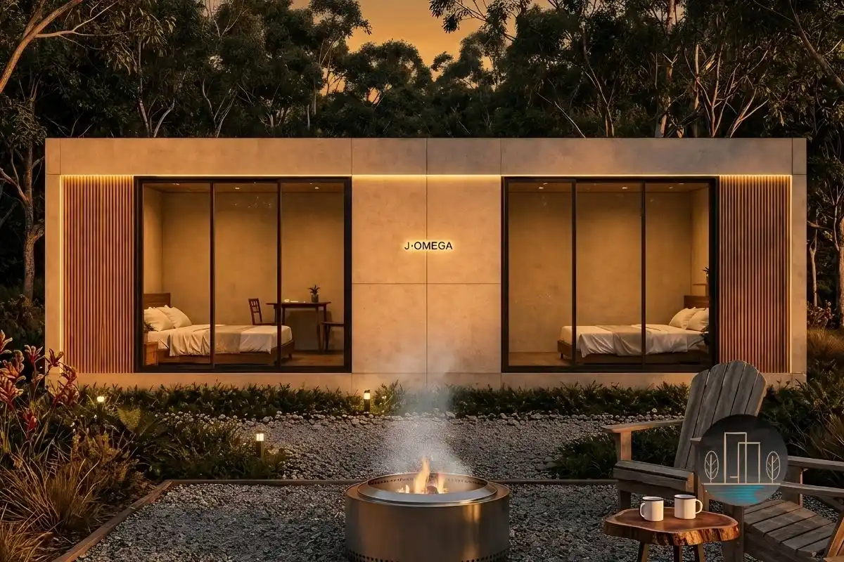 J Omega Luxury Tiny House configured for glamping operators in Australia