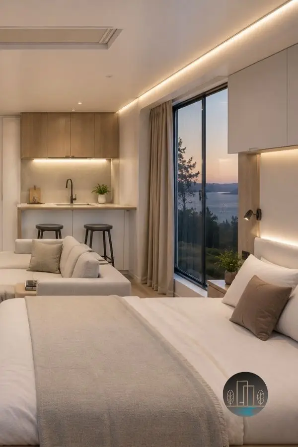 Capsule house 1 bedroom interior Australia
