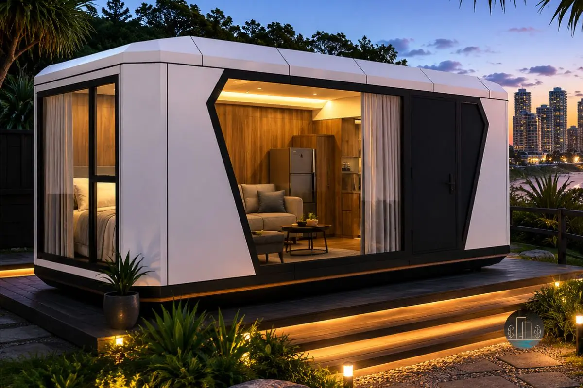 Joey Luxe no-cost capsule house site feasibility assessment Australia